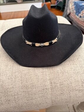 Summit Hats MX Black Wool Felt Cattleman Cowboy Vaquero Hat Small